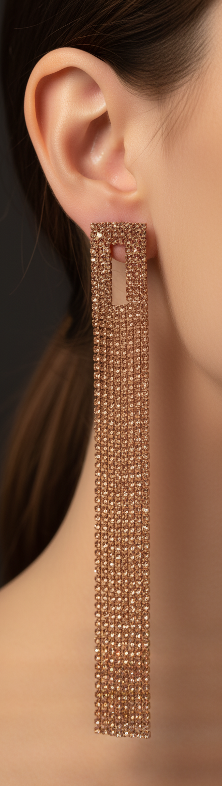 Antique-Inspired Gold Stone Drop Earrings