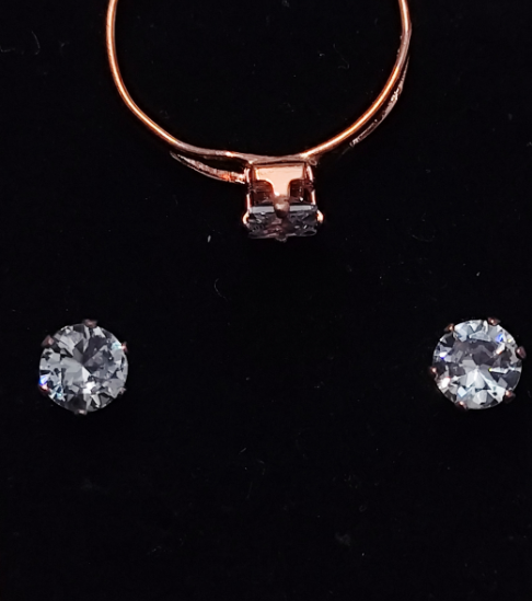 Elegant Rose Gold Star Jewellery Set