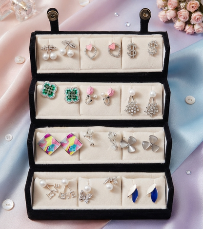 Assorted Stud Earrings Collection Box