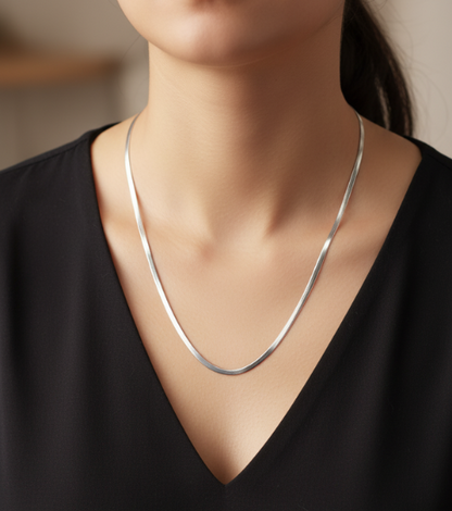 Classic Silver-Plated Snake Chain