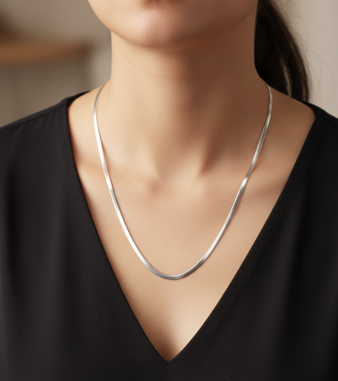Classic Silver-Plated Snake Chain