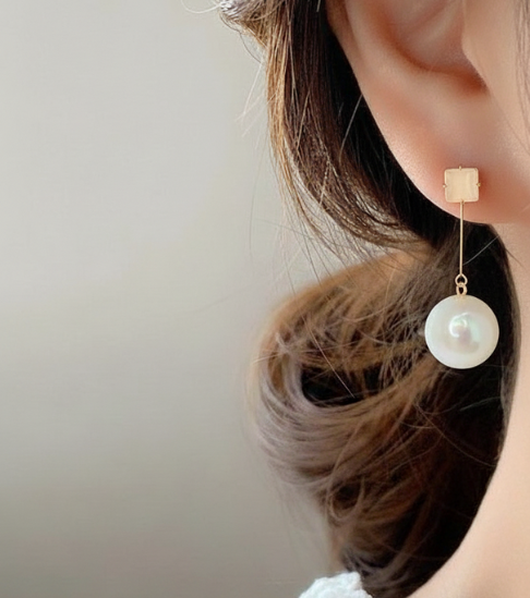 Elegant Rose Gold-Plated Stone Drop Earrings