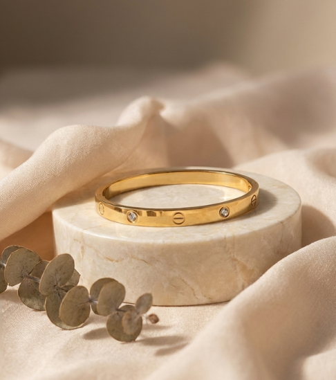 Imperial Glow Gold Plated Bracelet