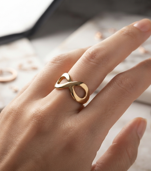 Gold Plated Infinity Ring