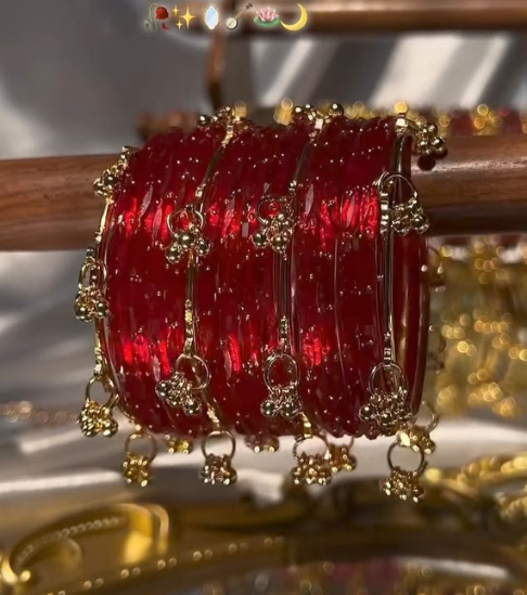 Kashmiri Bangles Set with Glass Chudiyan