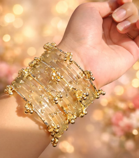 Kashmiri Bangles Set with Glass Chudiyan