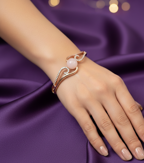 Nova Curve Rose Gold Bracelet