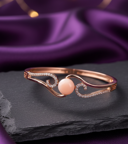 Nova Curve Rose Gold Bracelet
