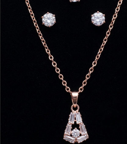 Rose Gold Fashion Jewelry Set