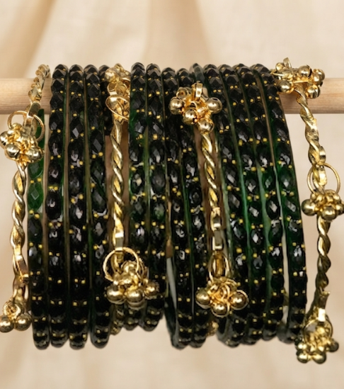 Gold-Plated Twisted Kashmiri Bangle